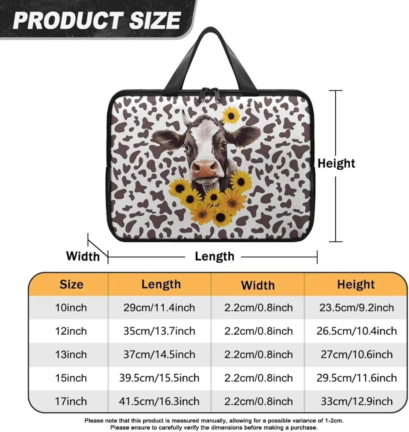 10-17 inch Laptop Bag Protective Laptop Sleeve Waterproof PU Leather Computer Carrying Bag