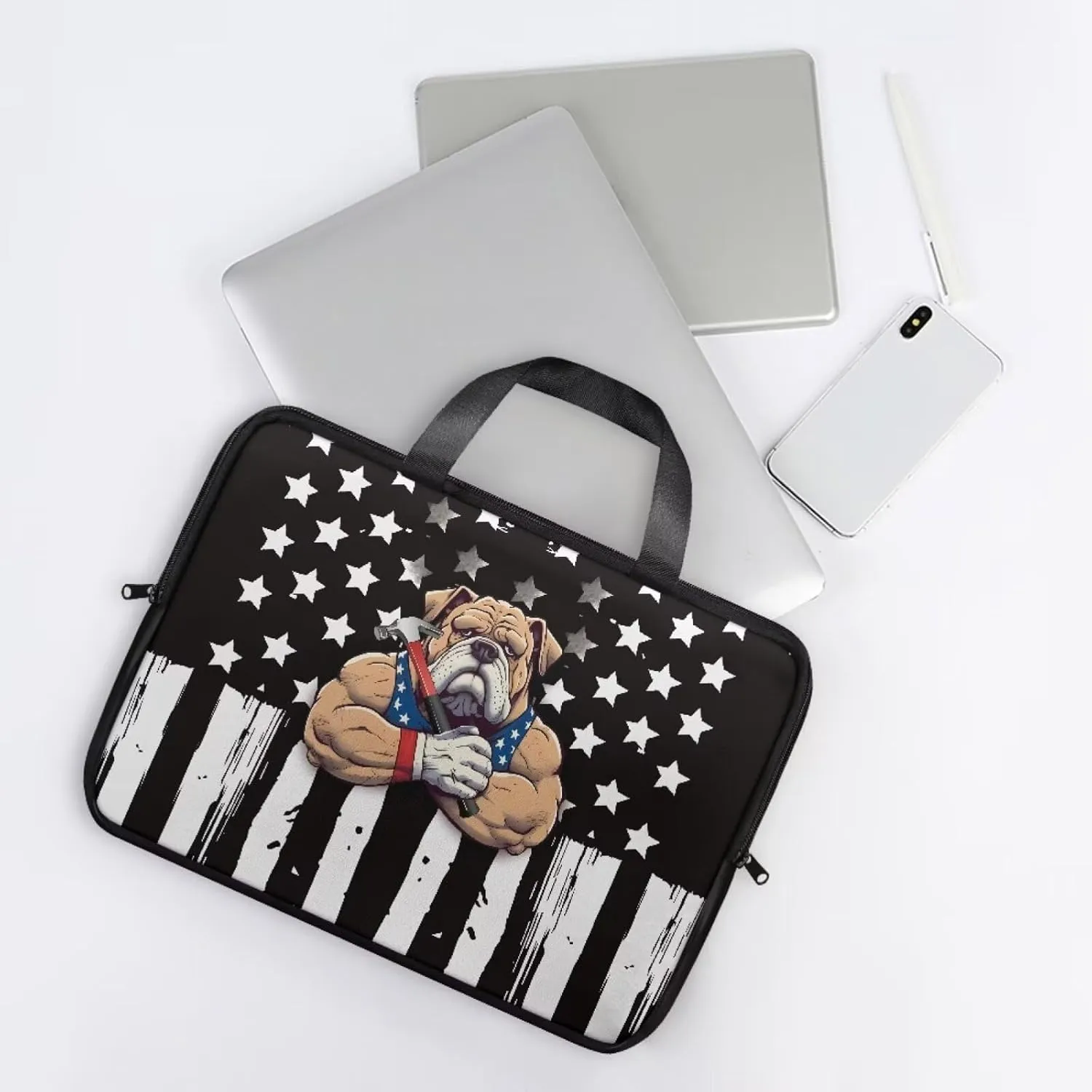 10-17 inch Laptop Bag Protective Laptop Sleeve Waterproof PU Leather Computer Carrying Bag
