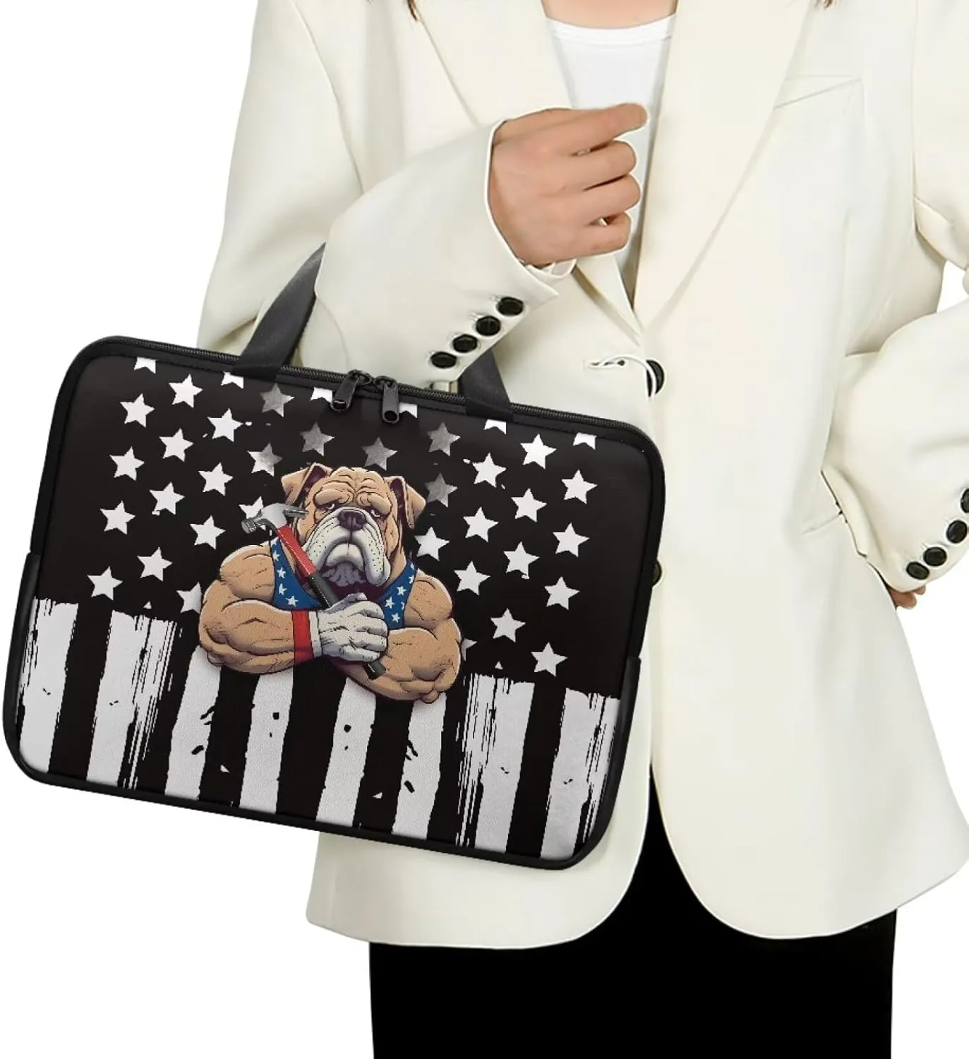 10-17 inch Laptop Bag Protective Laptop Sleeve Waterproof PU Leather Computer Carrying Bag