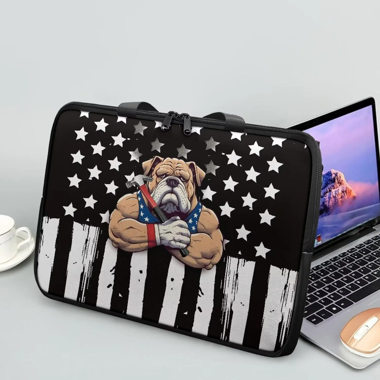 10-17 inch Laptop Bag Protective Laptop Sleeve Waterproof PU Leather Computer Carrying Bag