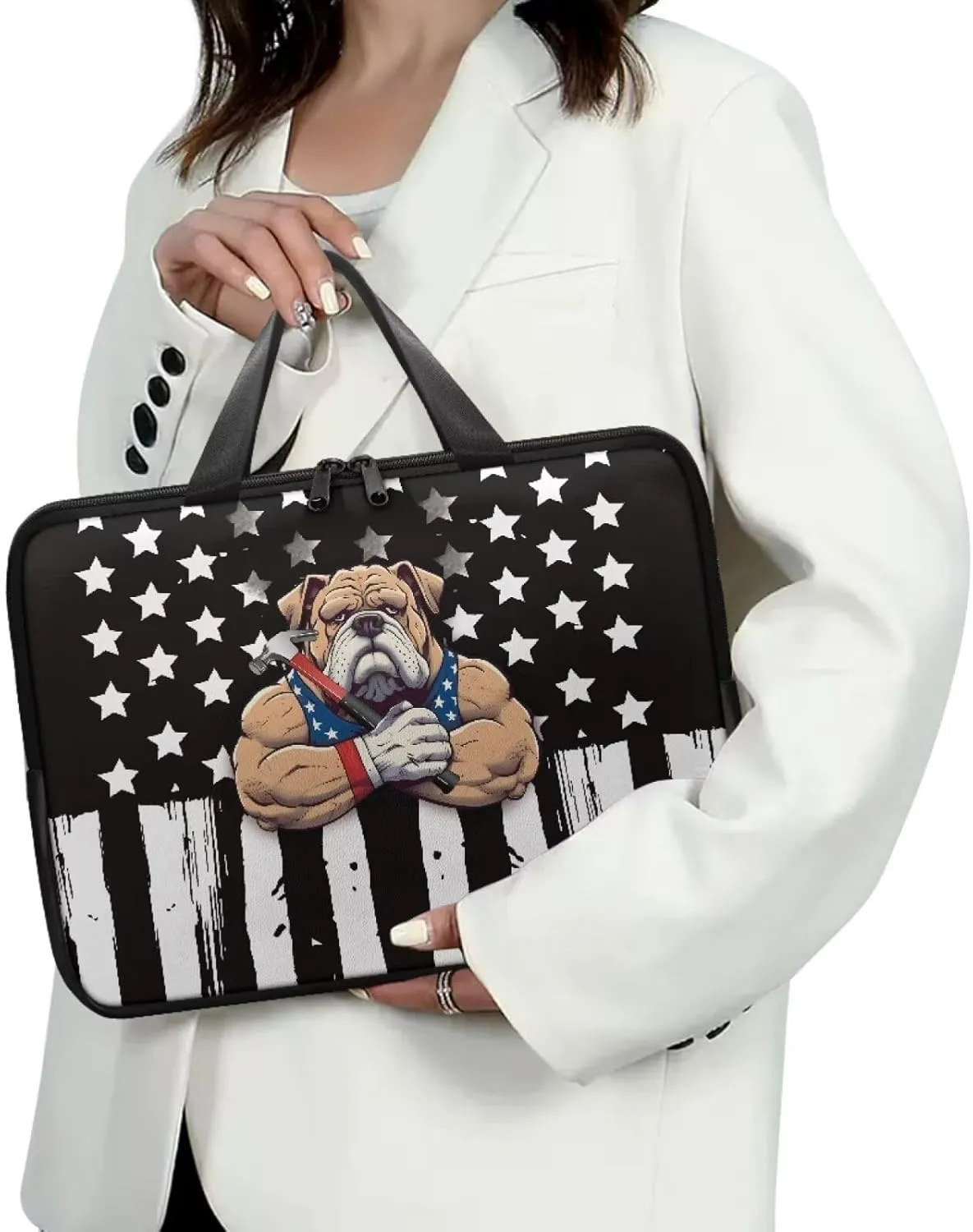 10-17 inch Laptop Bag Protective Laptop Sleeve Waterproof PU Leather Computer Carrying Bag