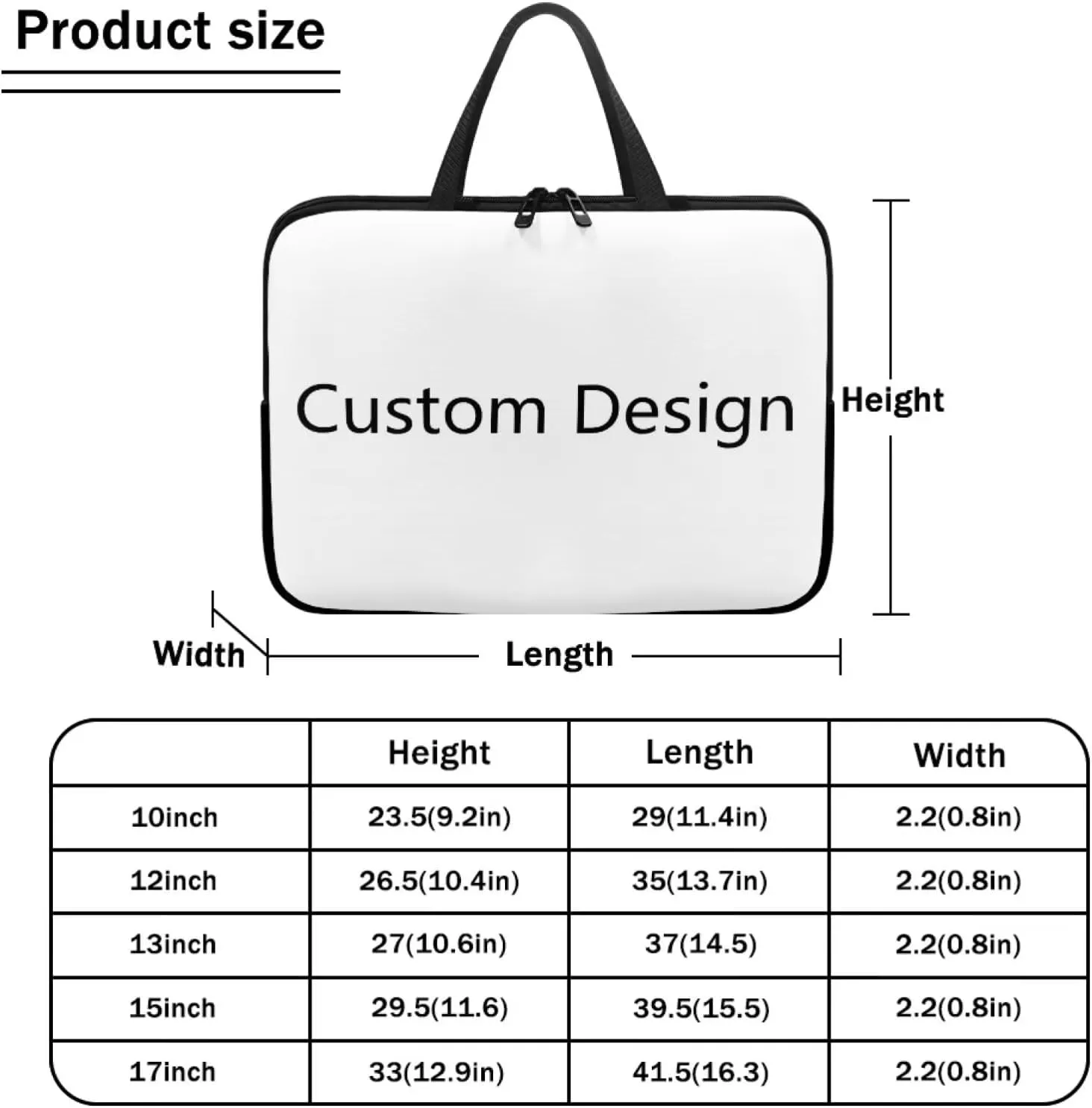 10-17Inch Laptop Bag Sleeve Case with padded handle for Pad/Netbook/Tablet/Reader