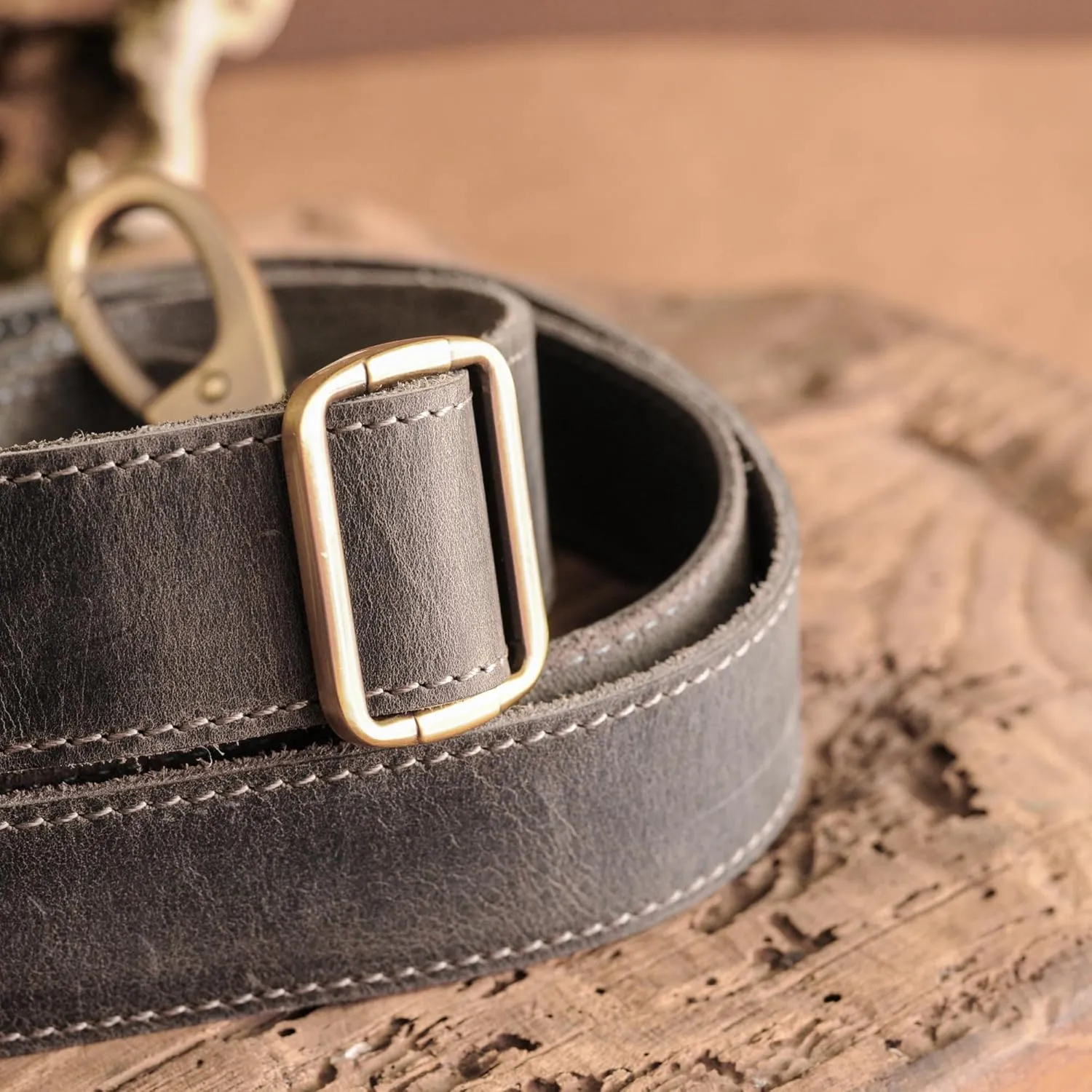 100% Genuine Leather Purse Strap with Swivel Clasps for Purse Handbags Laptop Cases, Adjustable Length, Handmade, Small, Dark Brown