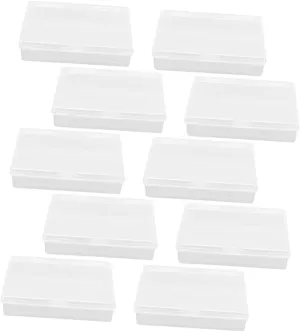 10Pcs Transparent Storage Boxes for Game Cards Playing Card Holder Organizing Case for Trading Cards Beads Buttons and Game Compact Design