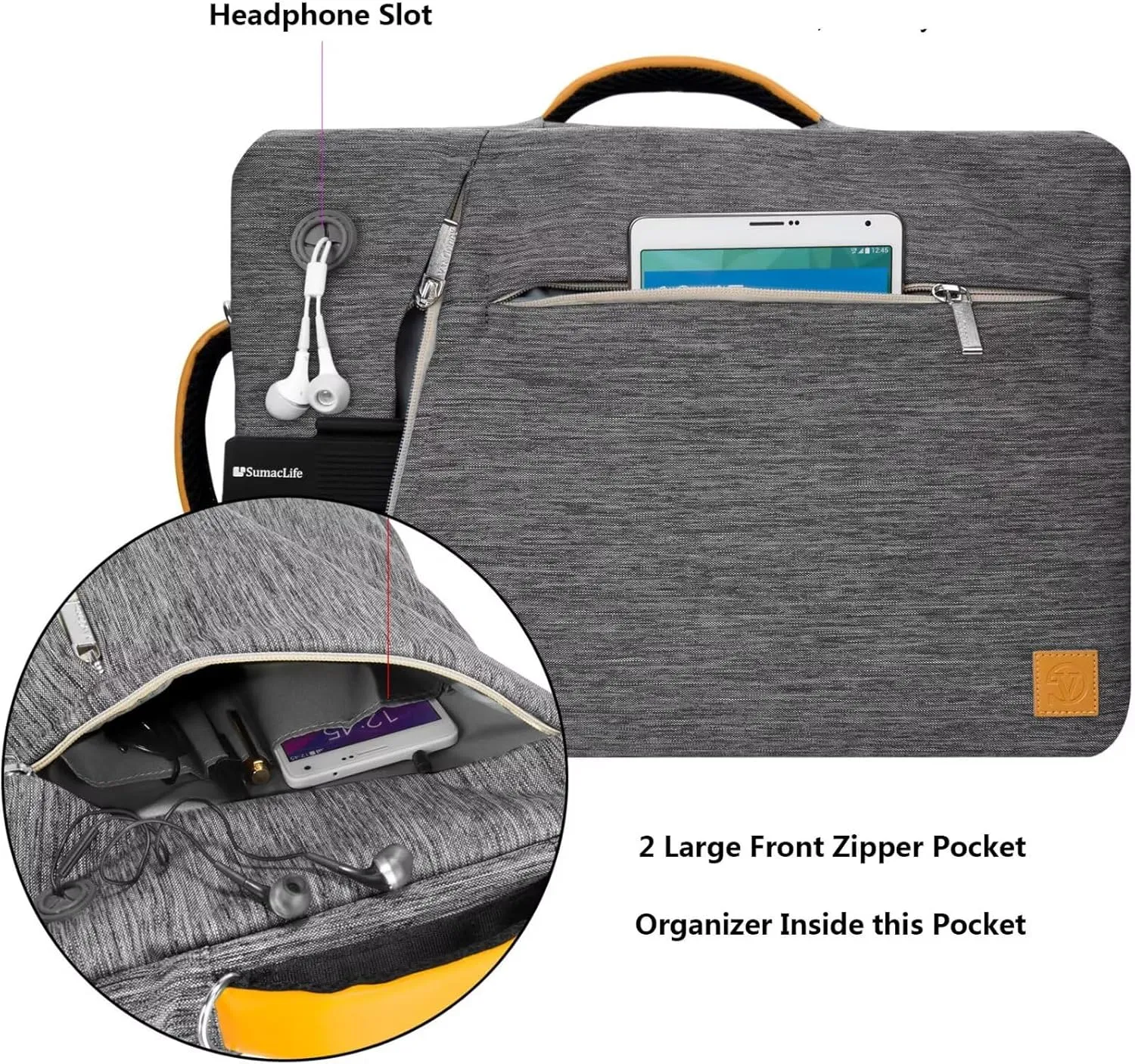 11 to 13 in Laptop Shoulder Bag Compatible with Dell Latitude 7230 Rugged 3320, XPS 13 9350 9345 9340 9320 9315 9310 9305