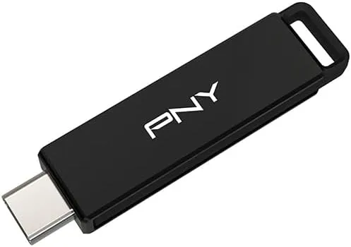 128GB PNY Elite-X Type-C USB 3.2 Gen 1 Flash Drive – 200MB/s Read, Ultra Fast Storage and File Transfers for Type-C Devices