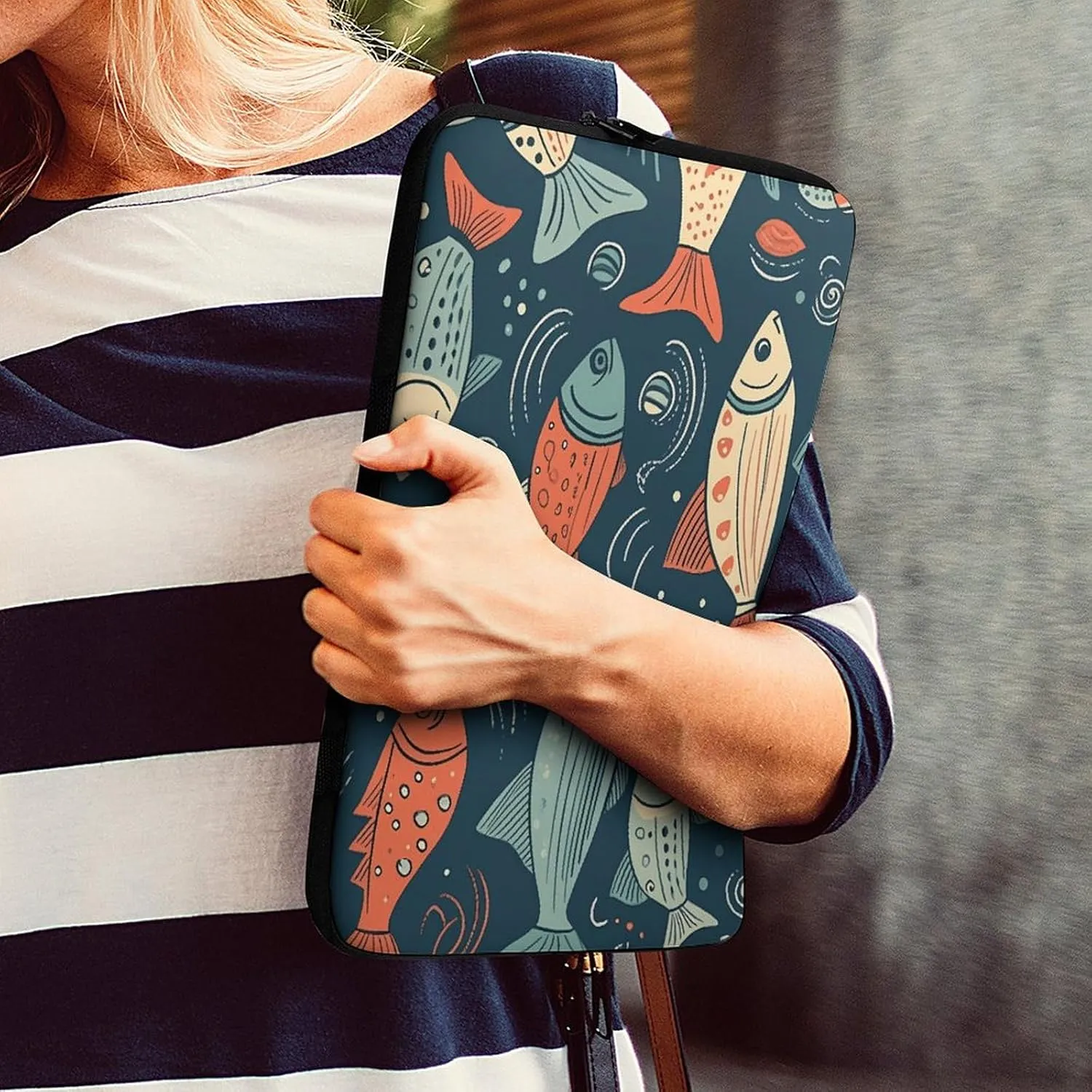 12inch Laptop Sleeve Bag Animation Style Fish Laptop Bag for Men Women Sleeve Water Resistant Computer Case Computer Carrying Bag