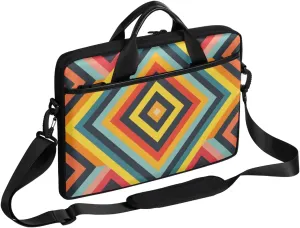 13-15 inch Abstract Grid Design portable laptop bag Hexagonal Grid single shoulder laptop bag, suitable for work, travel, and other purposes