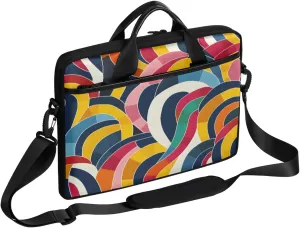 13-15 Inch Abstract Striped Handy Laptop Bag Colorful Striped Shoulder Laptop Bag For Work, School, Travel And More