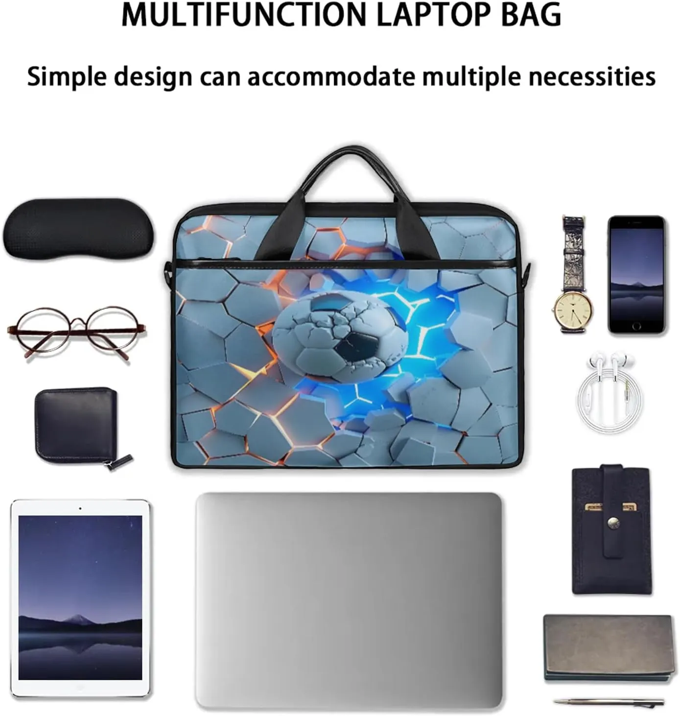 13-15 Inch Basketball Handy Laptop Bag Basketball kids Shoulder Laptop Bag For Work, School, Travel And More