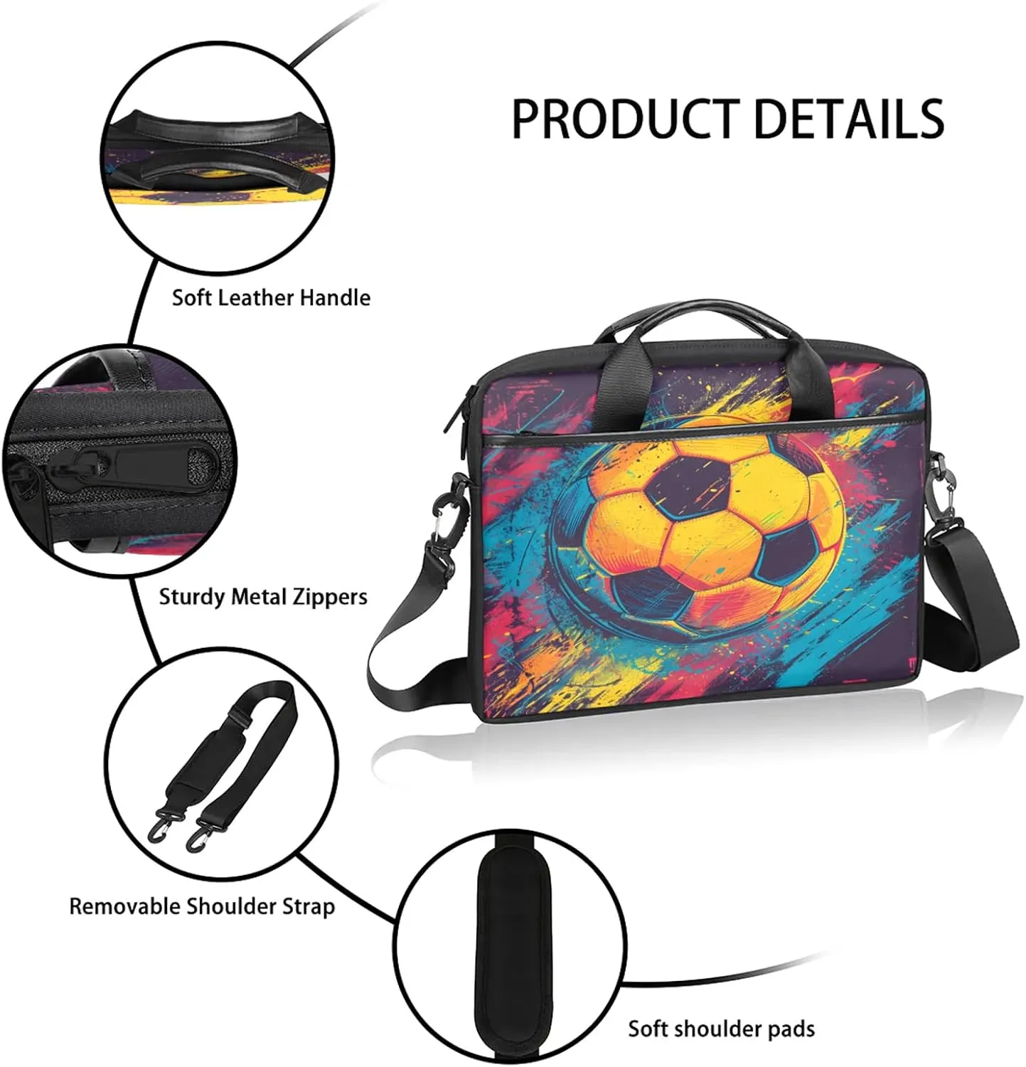 13-15 Inch Basketball Handy Laptop Bag Basketball kids Shoulder Laptop Bag For Work, School, Travel And More