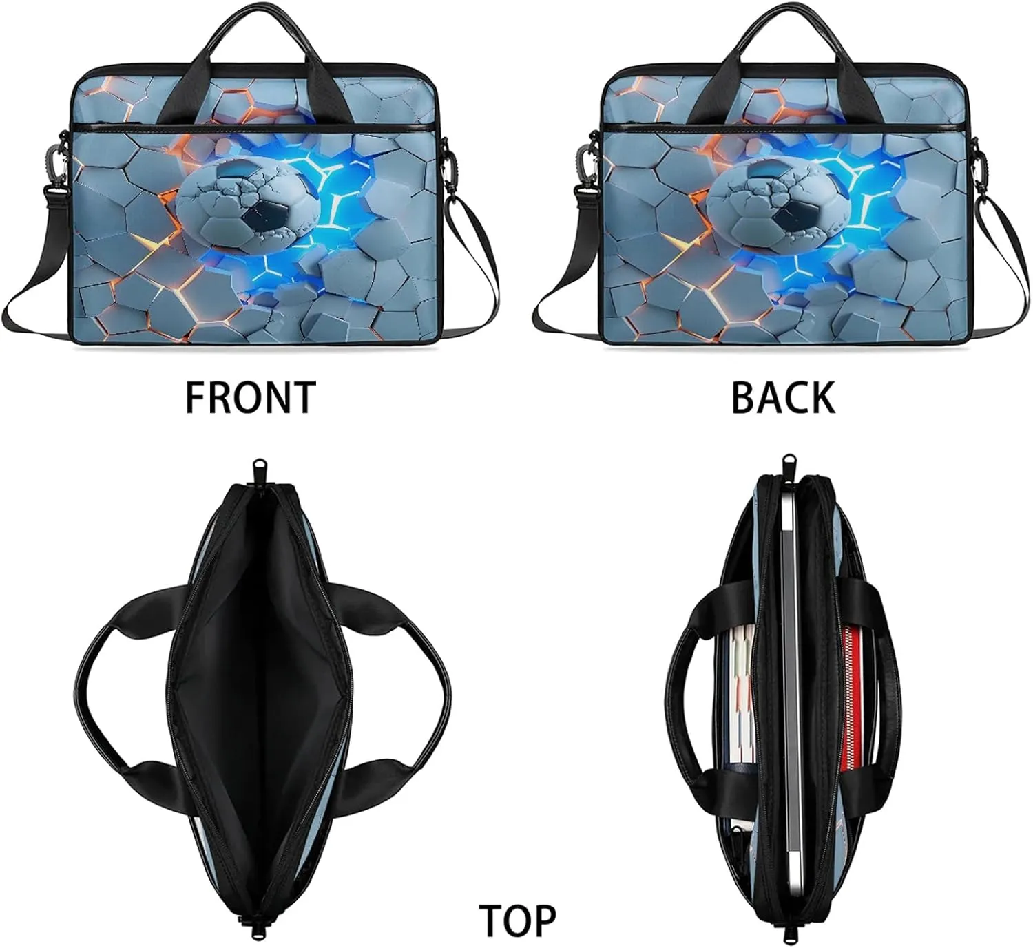 13-15 Inch Basketball Handy Laptop Bag Basketball kids Shoulder Laptop Bag For Work, School, Travel And More