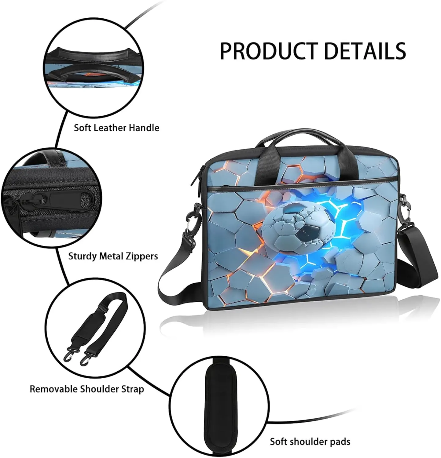13-15 Inch Basketball Handy Laptop Bag Basketball kids Shoulder Laptop Bag For Work, School, Travel And More