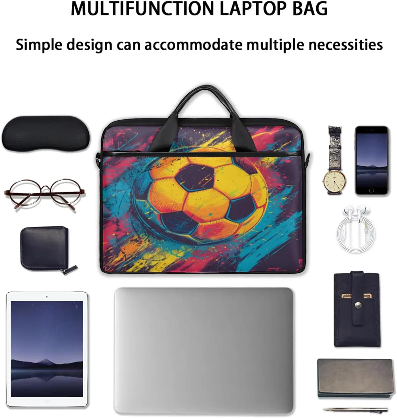 13-15 Inch Basketball Handy Laptop Bag Basketball kids Shoulder Laptop Bag For Work, School, Travel And More
