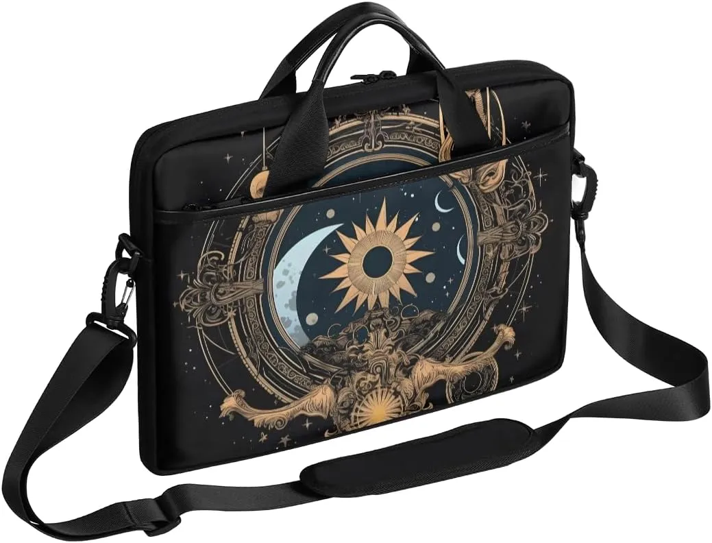 13-15 inch Mechanical Circular Moon portable laptop bag Mechanism Totem single shoulder laptop bag, suitable for work, travel, and other purposes