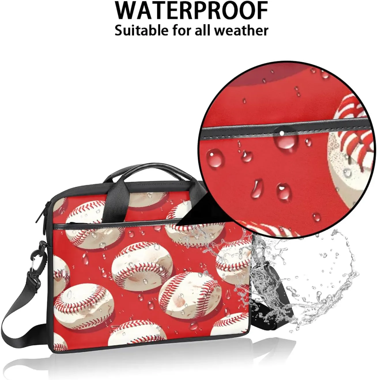 13-15 Inch Sports Baseball Handy Laptop Bag Sports Shoulder Laptop Bag For Work, School, Travel And More