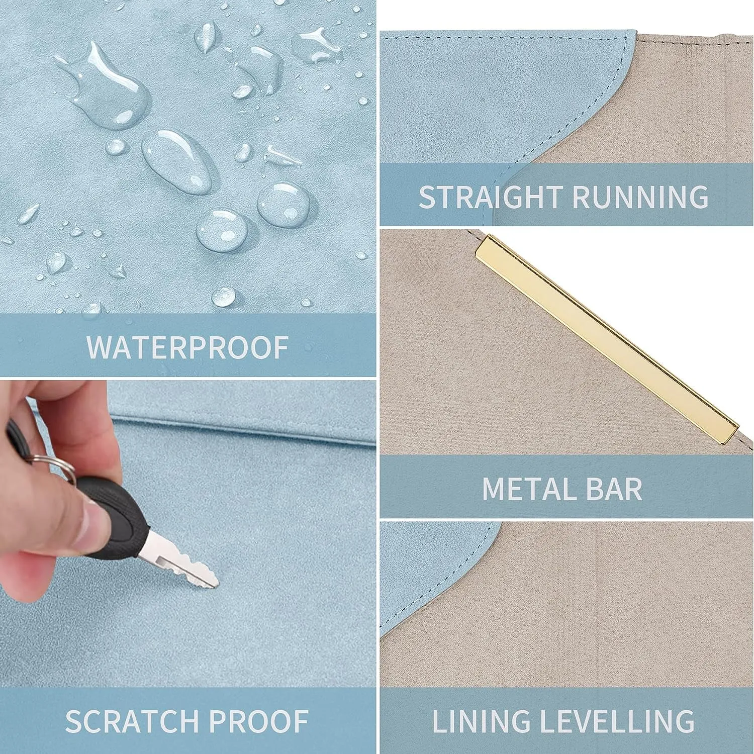 13.3-14 Inch Laptop Sleeve Case Faux Suede Leather for 13.3 13.5 13.6 14 Inches Macbook Air Pro Retina 13"-14" Surface Pro with Pouch