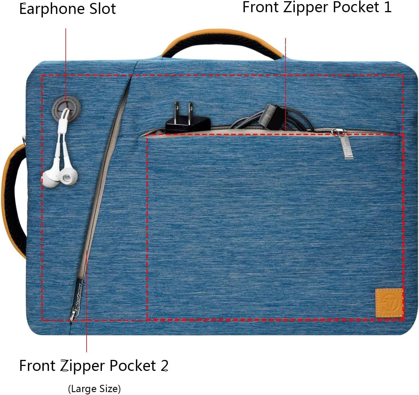14 in Laptop Shoulder Bag Compatible with Dell Latitude 3450 3440 3445 5450 5455 5420 7450 7455 9450 5431 5440 7420 7430 7440