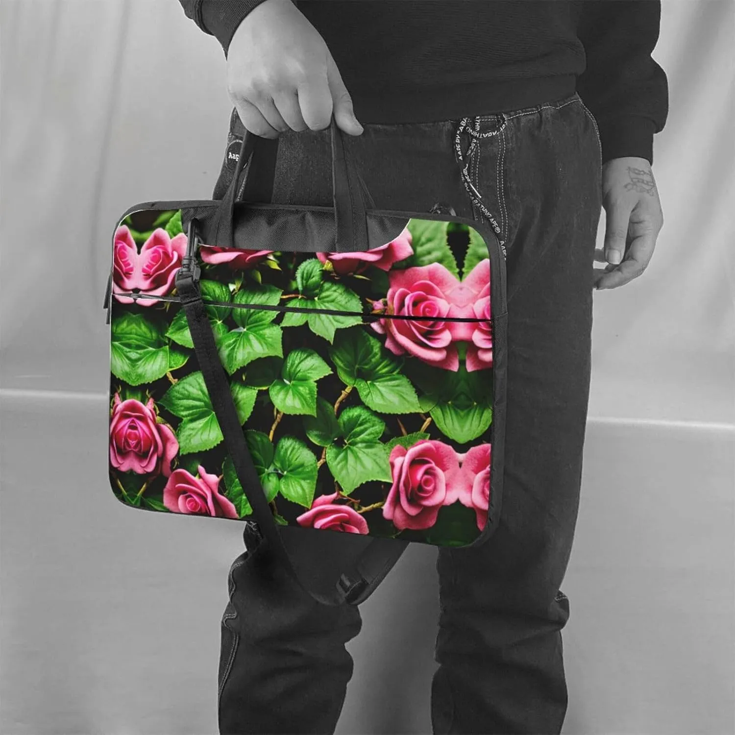 15.6 Inch Laptop Bag - Case with Soft Interior, Multiple Pockets - Ideal, Travel and Business Sugar and Skulls Style