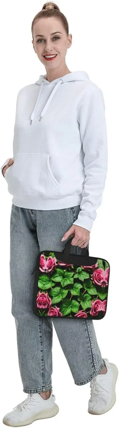 15.6 Inch Laptop Bag - Case with Soft Interior, Multiple Pockets - Ideal, Travel and Business Sugar and Skulls Style