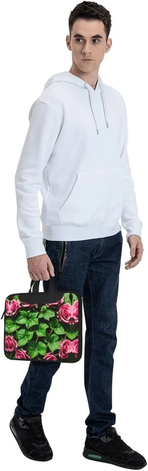 15.6 Inch Laptop Bag - Case with Soft Interior, Multiple Pockets - Ideal, Travel and Business Sugar and Skulls Style