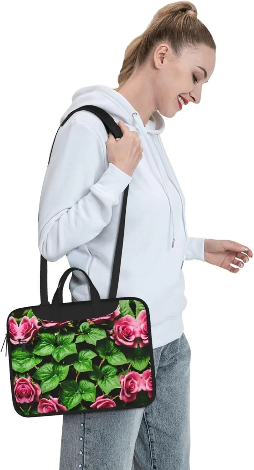15.6 Inch Laptop Bag - Case with Soft Interior, Multiple Pockets - Ideal, Travel and Business Sugar and Skulls Style