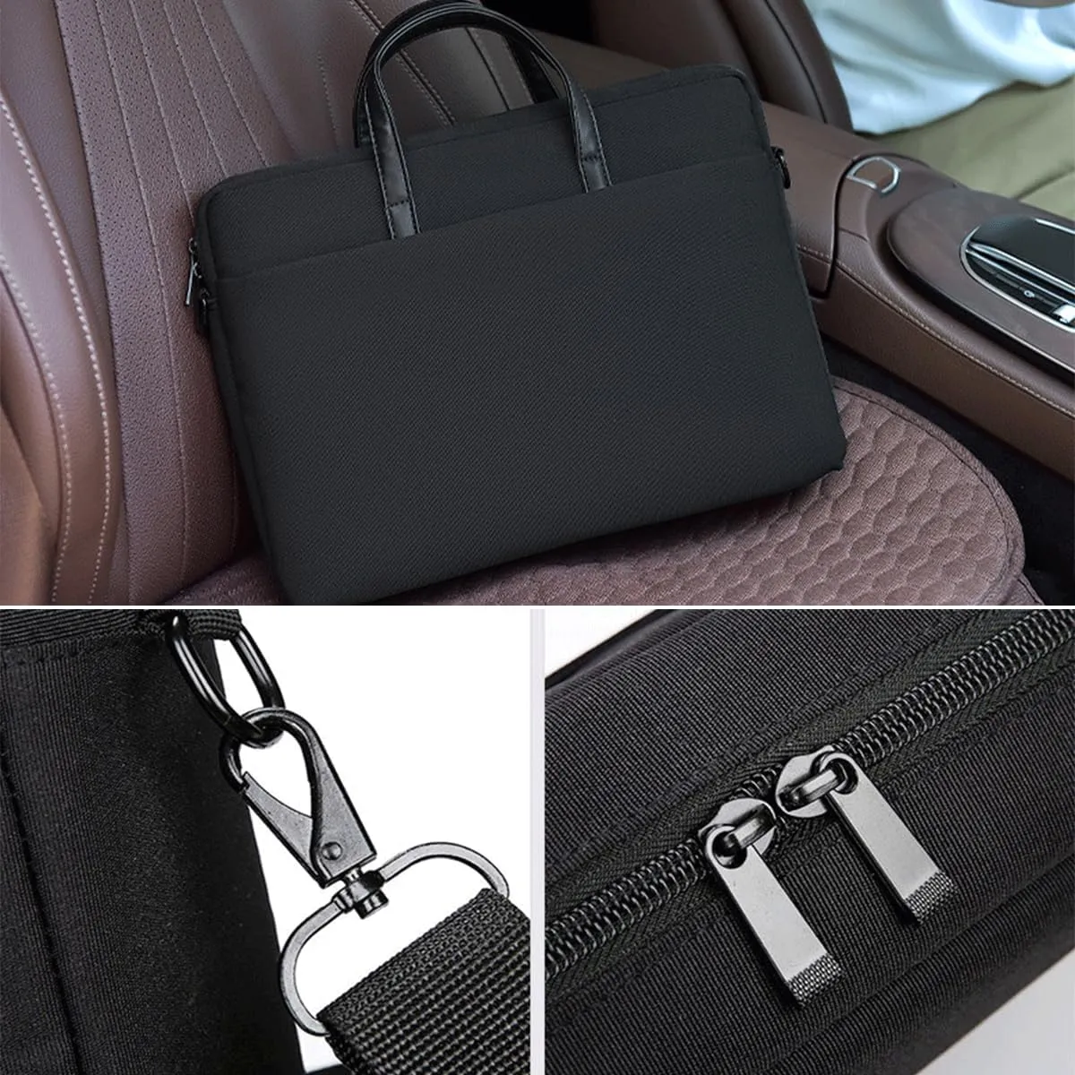 15.6 inch Laptop Case Waterproof Laptop Sleeve Cover Shoulder Bag Compatible with Lenovo IdeaPad 15.6”, Acer Aspire 3 15.6/ Acer Nitro V 15.6", HP Pavilion 15.6, Dell ASUS Computer Bag Black