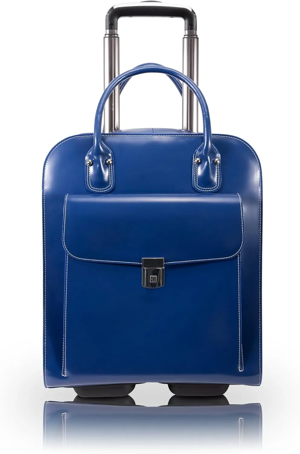 15" Leather Vertical Wheeled Ladies' Laptop Briefcase
