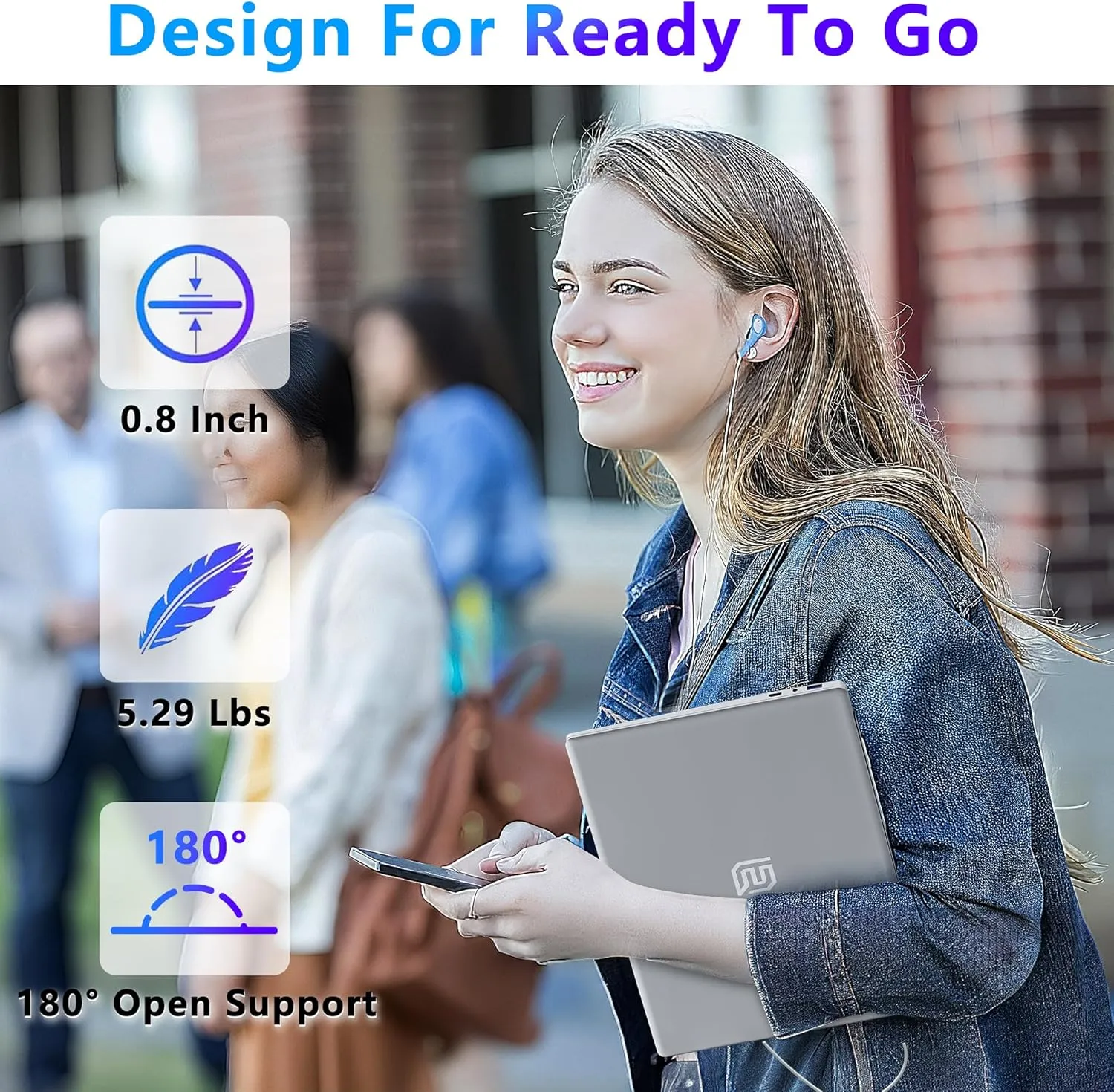 16 Inch Laptop Computer, Gaming Laptop, 16GB RAM 1TB SSD, N100 Processor, FHD 1920 * 1200, 180° Open, Backlit Keyboard, Windows 11 Pro, Fingerprint Unlock, UHD Graphics 750 MHz, Student