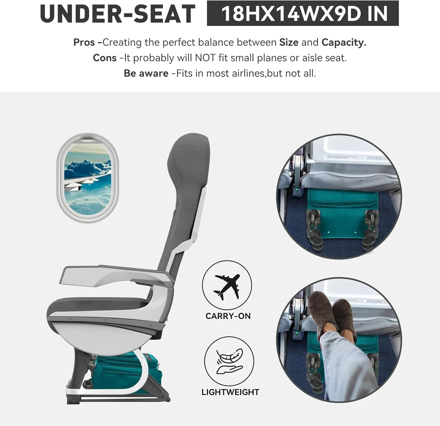 16 Inch Underseat Carry on Luggage With Wheels Softside Lightweight Compact Business Suitcases Travel Bag with Spinner Wheels Airline Approved Luggage for Short Trip,Green