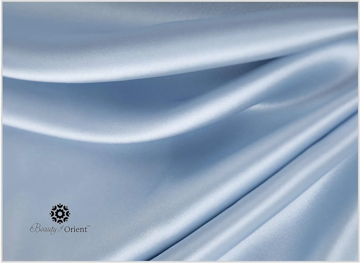 19 Momme Premium Mulberry Silk Pillowcase for Hair and Skin | Handcrafted Hypoallergenic & Anti-Acne 100% Silk Pillow Cases with Zipper | Queen - 20" x 30", Frosty Blue