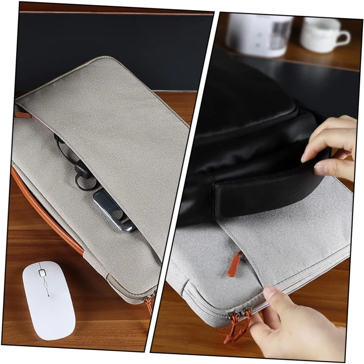 1pc Laptop Pouch with Smooth Zipper Lightweight Notebook Carrying Bag for More for Office Business Leisure and Entertainment