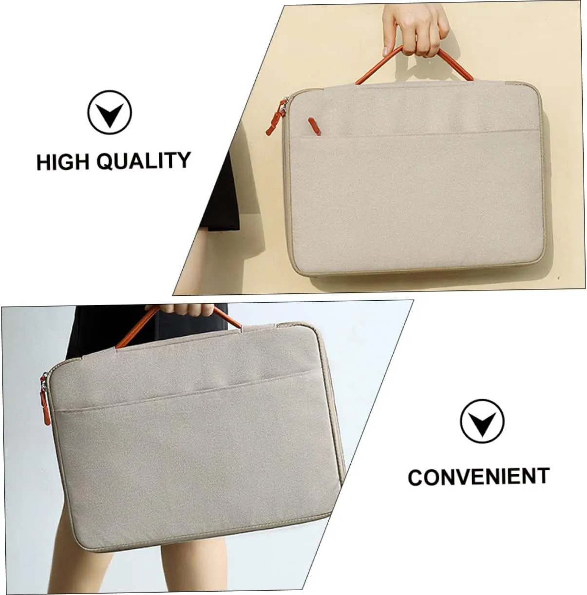 1pc Laptop Pouch with Smooth Zipper Lightweight Notebook Carrying Bag for More for Office Business Leisure and Entertainment
