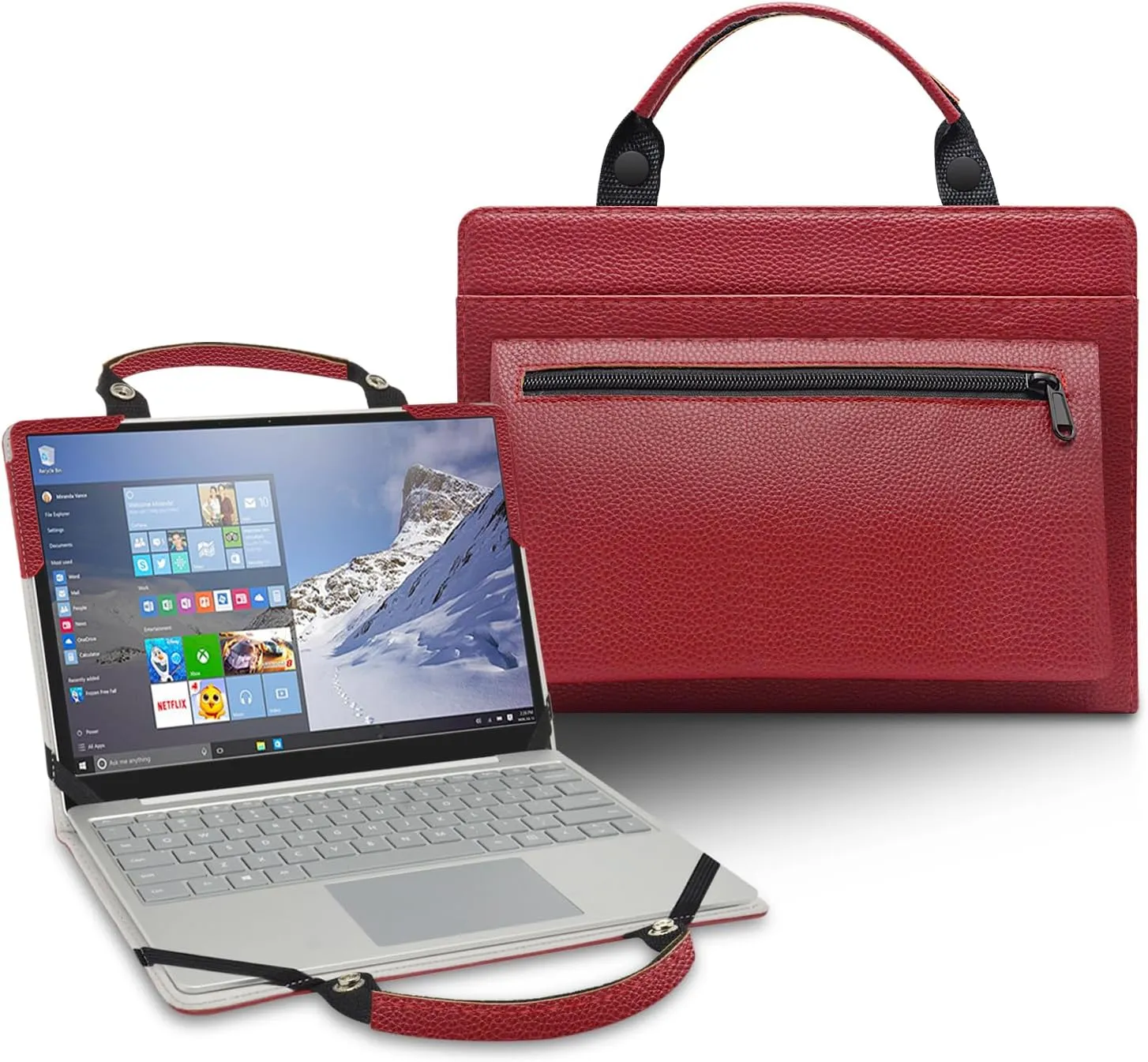 2 in 1 Protective Case   Portable Bag for 13.3" Samsung Galaxy Book S SM-W767/Galaxy Book Pro 13 np930xdb np935xdb & ASUS ZenBook 13 UX325JA Laptop[Not fit Galaxy Book Flex 13 NP930QCG],Red