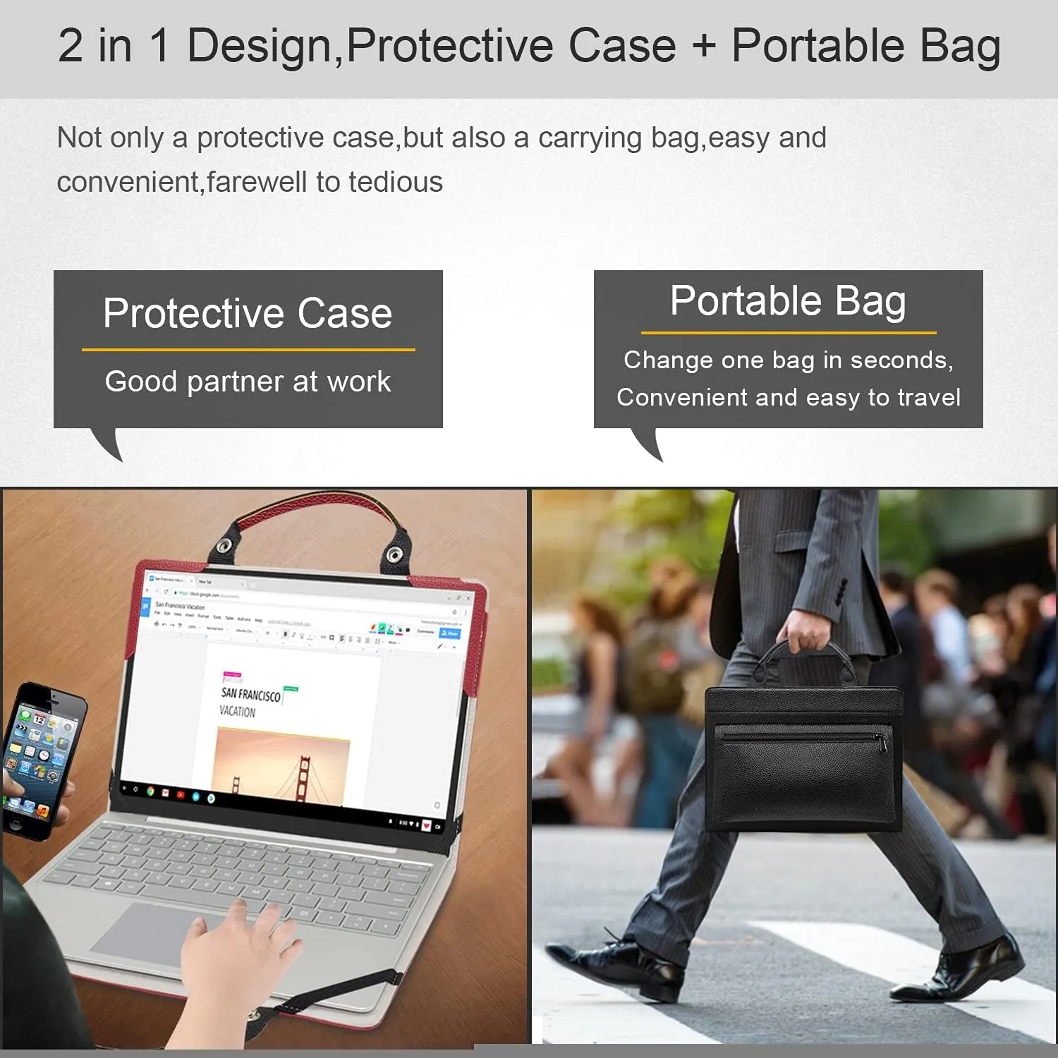 2 in 1 Protective Case   Portable Bag for 13.3" Samsung Galaxy Book S SM-W767/Galaxy Book Pro 13 np930xdb np935xdb & ASUS ZenBook 13 UX325JA Laptop[Not fit Galaxy Book Flex 13 NP930QCG],Red