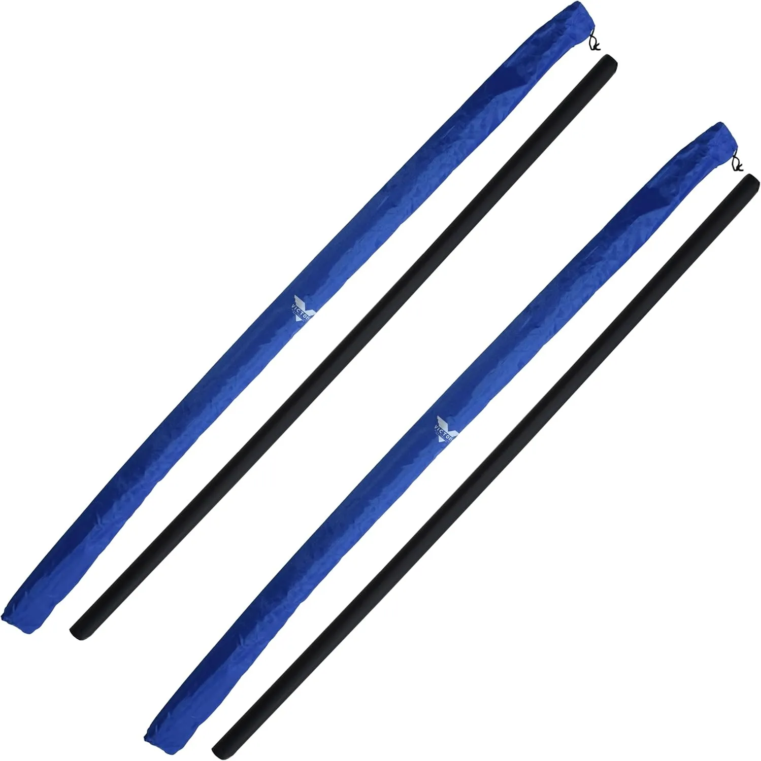 2-Pack Premium Foam Padded Training Bo Staff with Black Carry Bag Case