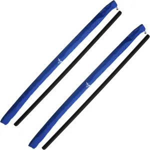 2-Pack Premium Foam Padded Training Bo Staff with Black Carry Bag Case