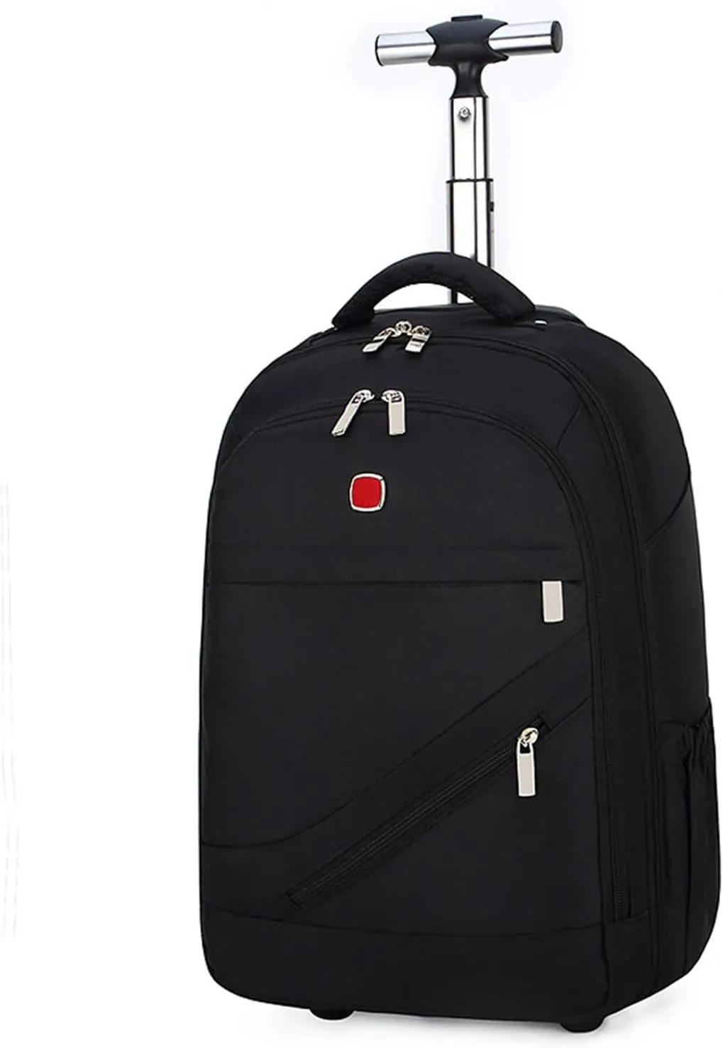 20in Rolling Business Backpack for Men Women, Airline Approved Travel Laptop Carry on Luggage Bag with Wheels Large Capacity (Black B,20in)