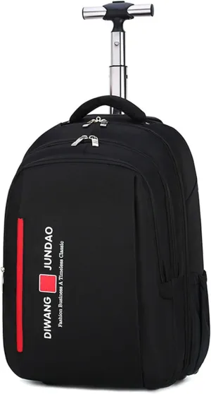 20in Rolling Business Backpack for Men Women, Airline Approved Travel Laptop Carry on Luggage Bag with Wheels Large Capacity (Black D,20in)
