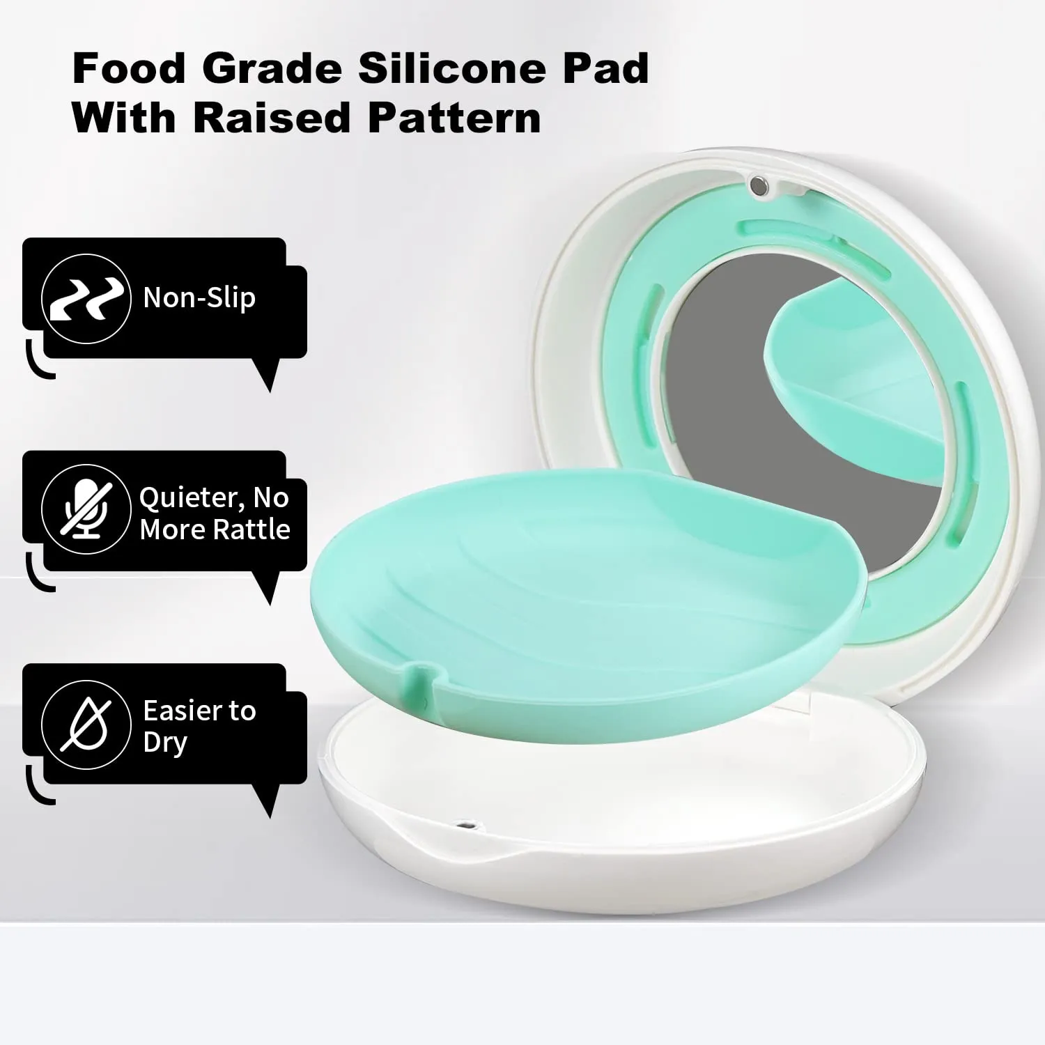 2PCS Retainer Case with Mirror and Adjustable Vent Holes, Cute Slim Aligner Case Compatible with Invisalign, Night Mouth Guard Case, With Retainer Remover Tool, Chew & Brush, White White