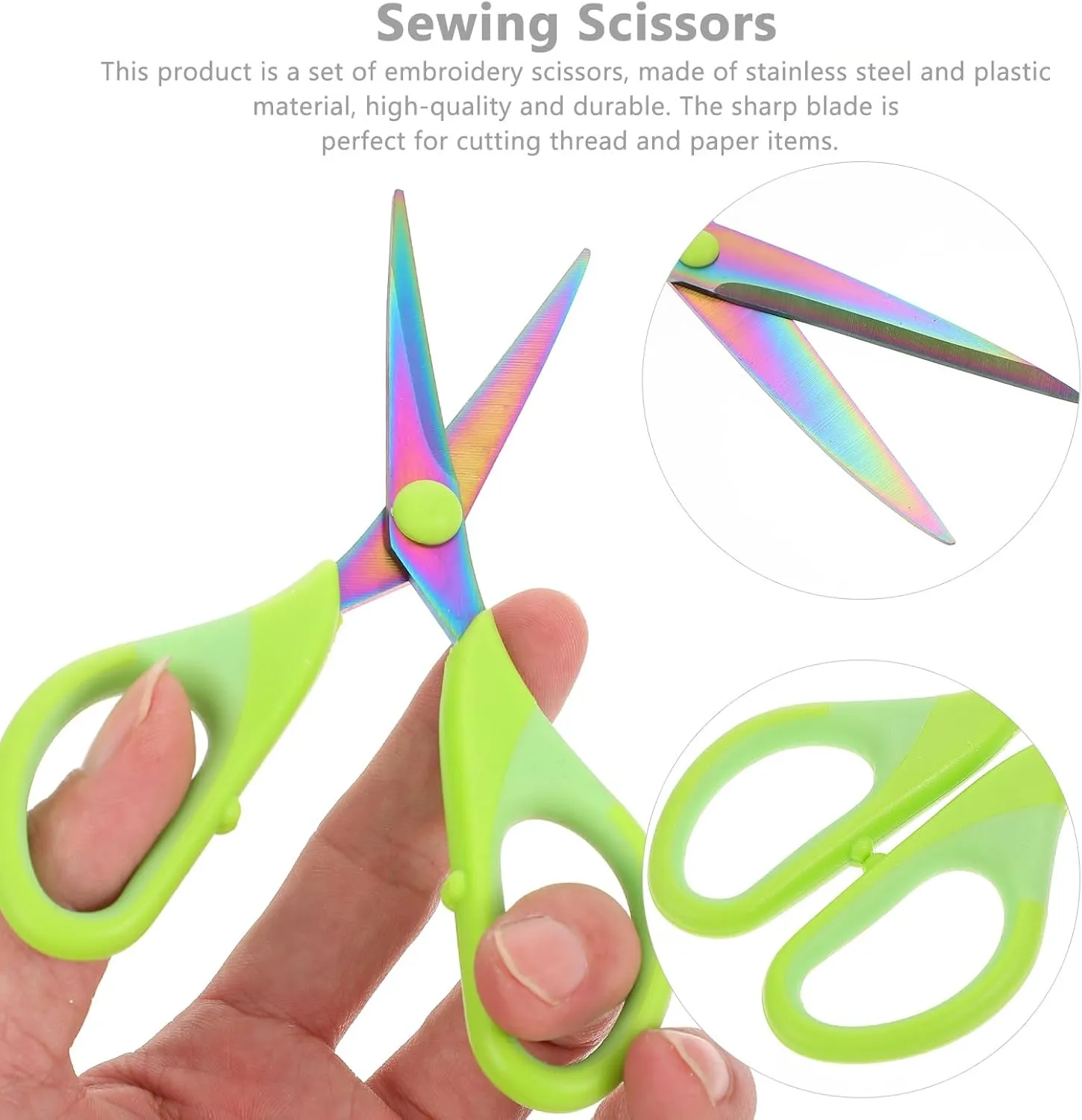 3 Pairs of Mini Embroidery Scissors, High Precision Stainless Steel Craft Scissors for Sewing, Sewing Thread Cutters Tools, Thread Cutting, and Fabric Artwork, with Protective Cases