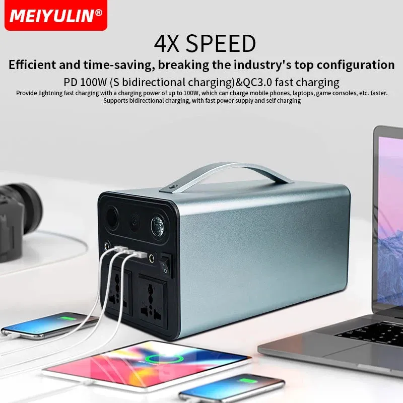 300W 220V Portable LiFePO4 Power Station 68000mAh Solar Generator USB C DC PD External Spare Battery Charger For Outdoor Camping