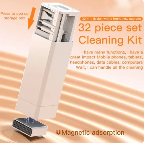 32 in 1 Electronic Cleaner Kit Laptop Keyboard Phone Cleaning Brush Headset Clean Pen Screen Cleaner Keycap Puller Set