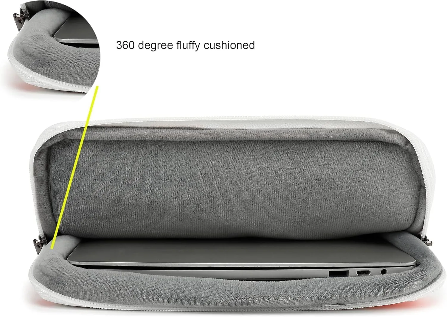 360° Protective 3 Pockets Laptop Sleeve Case Bag with Handle for MacBook Air 15 inch,MacBook Pro 16 inch and 15.6 inch Screen Laptop (Grid)