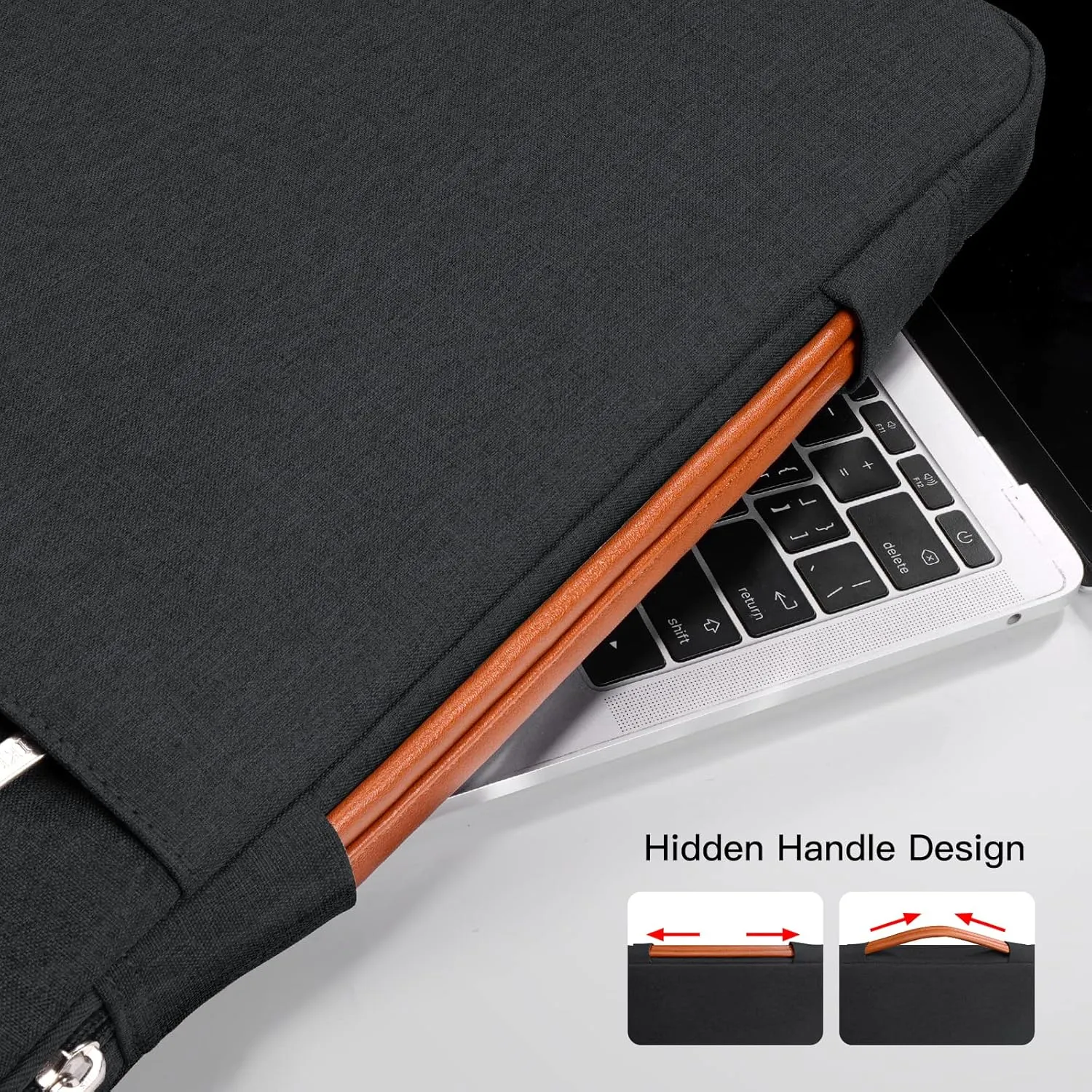 360° Protective Laptop Sleeve Bag for 15.6-16.1 inch, Portable Bag for HP Dell Asus Acer Gaming Notebook Computer with Hard Shell Case, Splash-Resistant Case with Accessory Pocket, Black