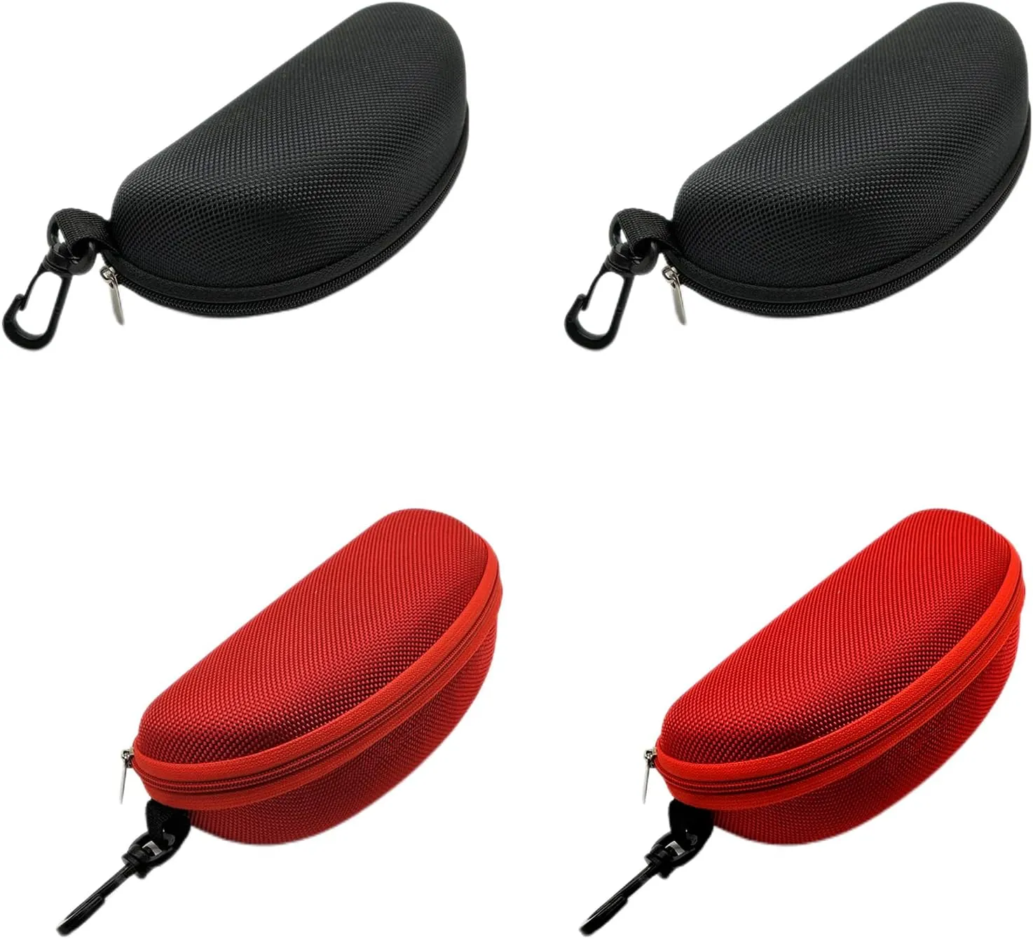 4 Pack Swim Goggle Cases, Protective Hardcover Carrying Bags with Clip for Swimming Goggles Eyeglasses Sunglasses