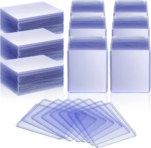 400 Pieces Card Sleeve Hard Plastic Card Protector Holder for Trading, Baseball, Football, Sport, Photo, 3 x 4 Inches (Clear)