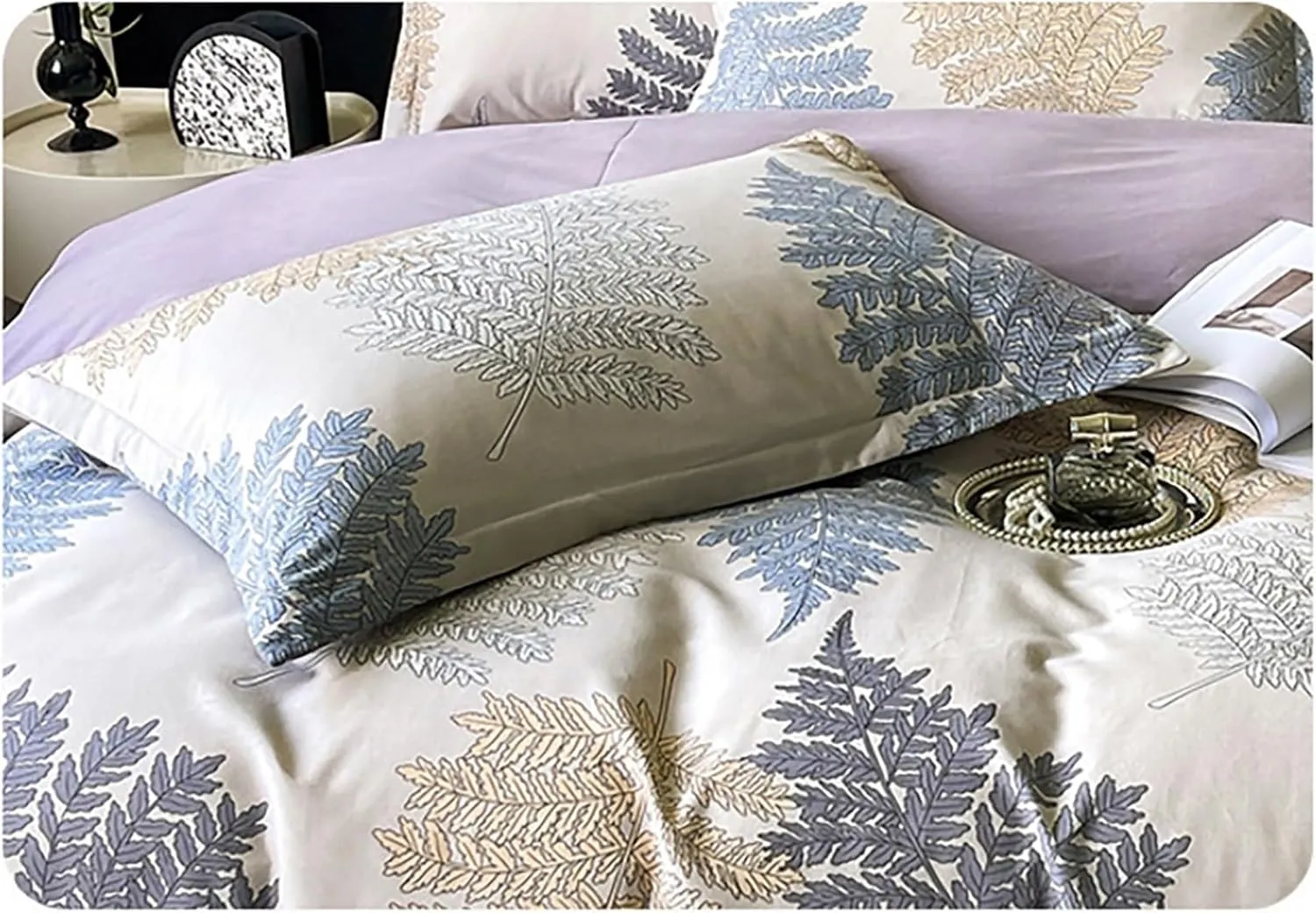 4pcs 100% Cotton Floral Bedding Duvet Cover Set 800 Thread Count,Flower Garden Style Comforter Cover Set Queen Size,Reversible Quilt Cover with Zipper Ties(Flower B,Twin(3Pcs))