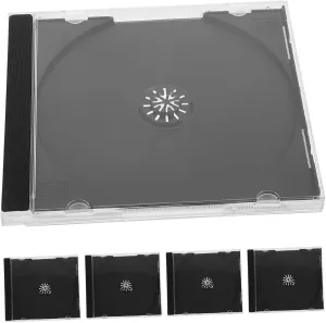 5pcs CD Jewel Cases Portable Hard Plastic CD Holders for Organization and Protection Transparent Storage Cases for Travel and Disc Management