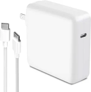 67W/61W USB-C Charger for MacBook Pro/Air 13/14 Inch & MacBook 12 Inch - Compact, Safe, Durable, and Travel-Friendly with 6.6ft Cable